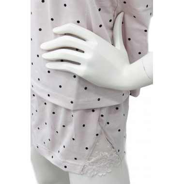 Pigiama da Donna con Top e Pantaloncini con Pizzo Noidinotte. Disponibile in due Colori"
