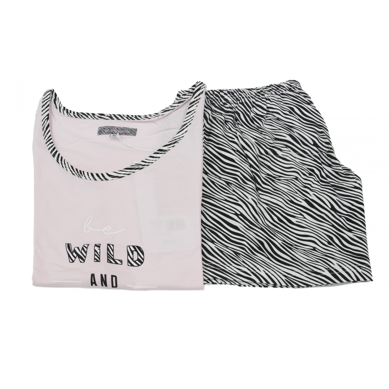 FLASHPIJAMAS. Pigiama da Donna Stampato con Colori Vivaci, Composto da 2 Pezzi (Canotta e Pantaloncini). Perfetto per L'Estate. Modello Coctel Navy