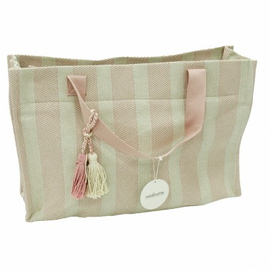 BORSA DA MARE ROSA CON NAPPINE