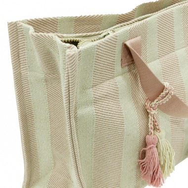 BORSA DA MARE ROSA CON NAPPINE