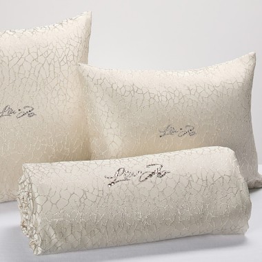 Lovely Casa T34820001 ALICIA Federa cuscino cilindrico, 100 % Cotone a 57  fili, 45 x 185