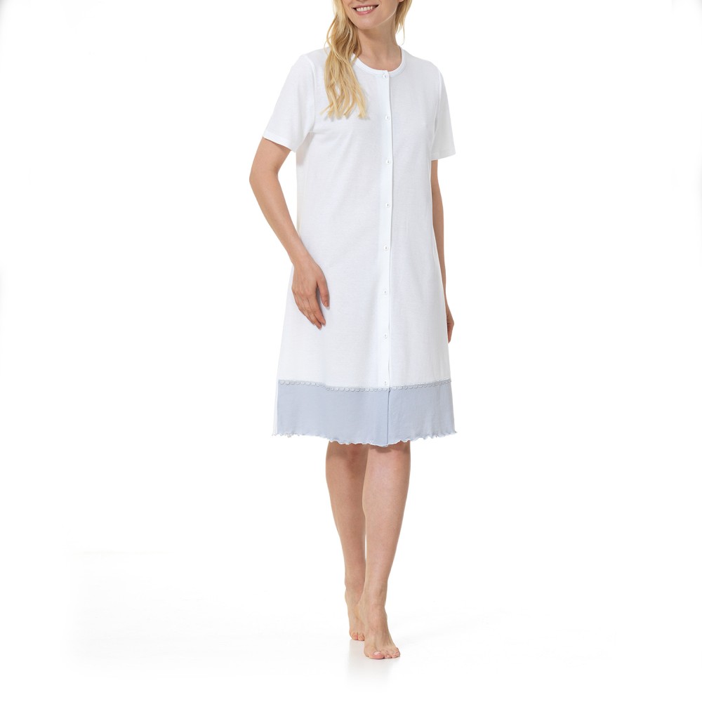Linclalor Camicia Da Notte Invernale In Cotone 100% - Taglio Raglan, Comoda, Taglie Forti Fino Alla 60