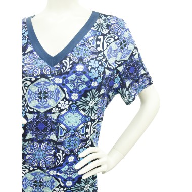 Abitino Mare da Donna Mezza Manica Curvy Colore Blu