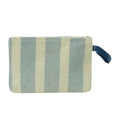 Pochette a Bustina Chiusura a Zip Big Riga Light Blue