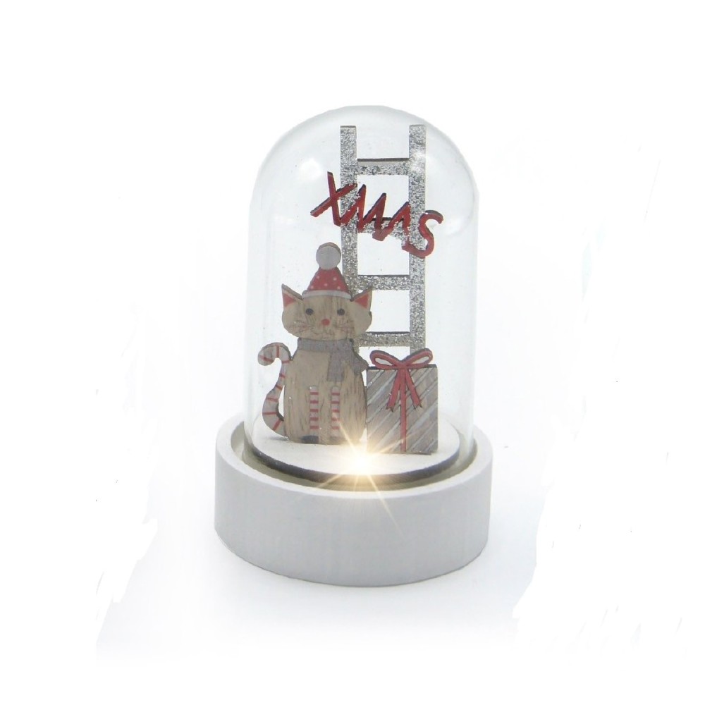 Decoro Natalizio a Forma di Gatto con LED Decoro Natalizio a Forma di Gatto con LED