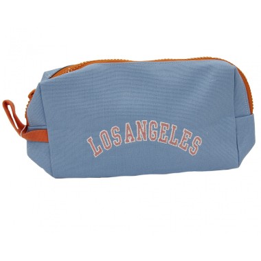 Pochette "Los Angeles" con Chiusura Zip. Colore Light Blu