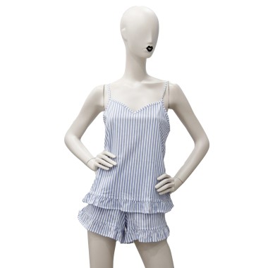Pigiama da Donna con Top con Bretellina e Pantaloncini in Tessuto Noidinotte. Disponibile in Due Colori