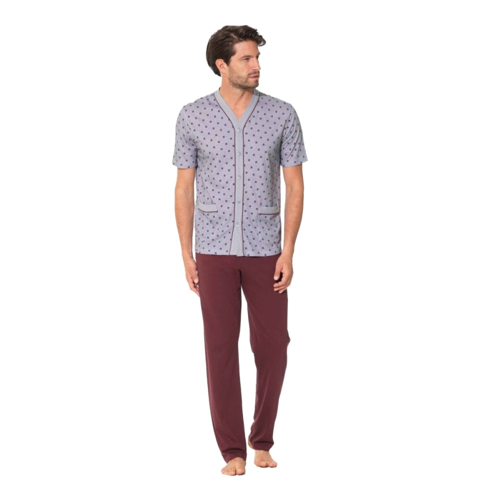 Pigiama Estivo da Uomo Composto da 3 Pezzi. Disponibile in 2 colori