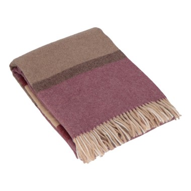 GRENOBLE, PLAID IN PURA LANA VERGINE CON FRANGE