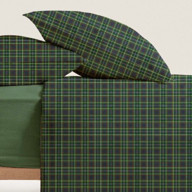 Completo Lenzuola Letto 1 Piazza E Mezza 100% Cotone – Ipoallergenico, Colore Verde