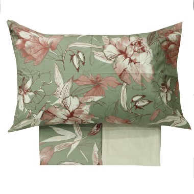 Rose, Completo Copripiumino in Percalle Collezione Privé di Somma. Disponibile in 3 colori