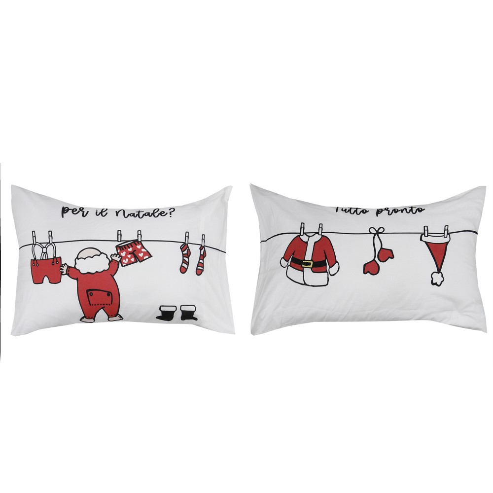 Coppia di Federe Parlanti Miami Natale. Messaggio: TUTTO PRONTO PER IL NATALE? Coppia di Federe Parlanti Miami Natale. Messaggio: TUTTO PRONTO PER IL NATALE?