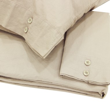 Fonte, Completo Letto Tinta Unita No Stiro Collezione Naturae. Disponibile in 4 colori
