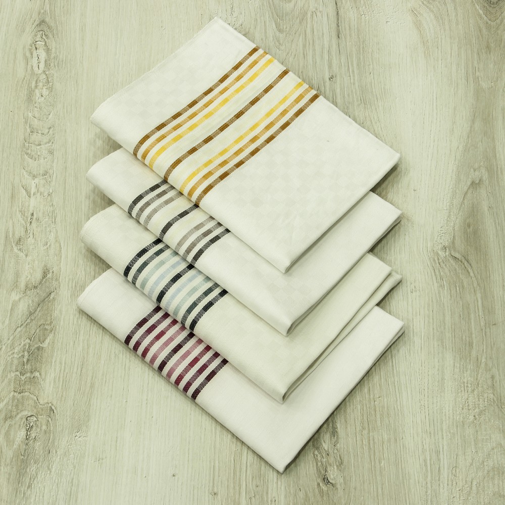 Domino, Set di 4 Strofinacci in Puro Cotone, Made in Italy Domino, Set di 4 Strofinacci in Puro Cotone, Made in Italy