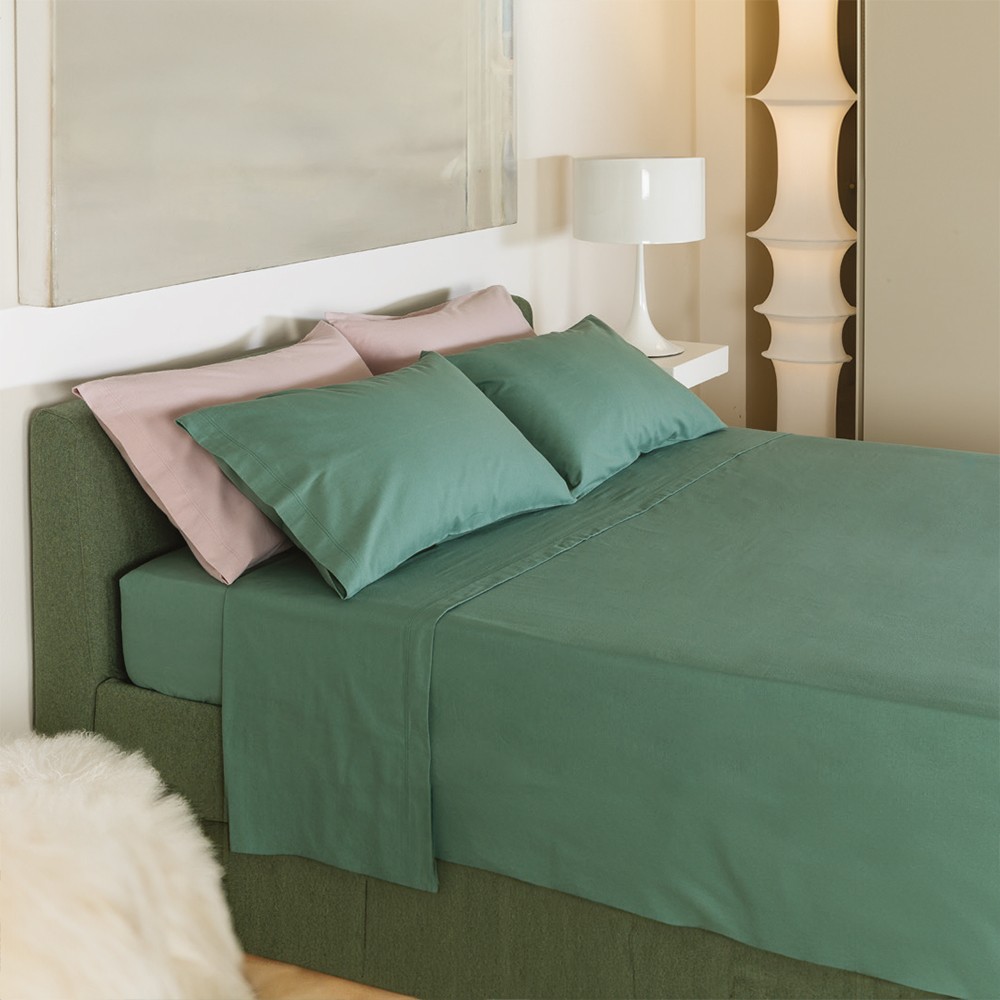 Completo Letto 1 Piazza e Mezza Francese Tinta Unita Completo Letto 1 Piazza e Mezza Francese Tinta Unita