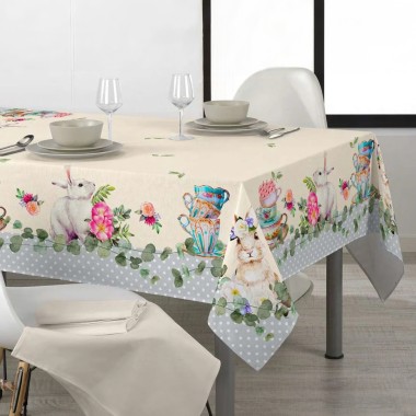 Coniglio tovaglia pasqua 150x340