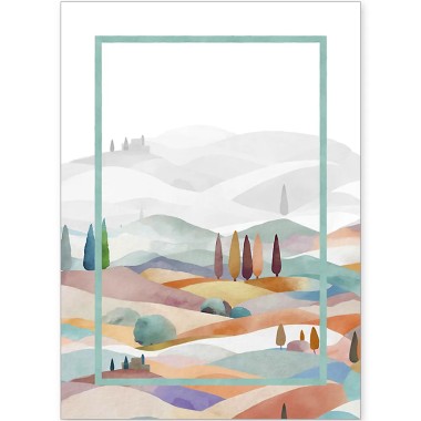 Toscana strofinaccio stampa digitale