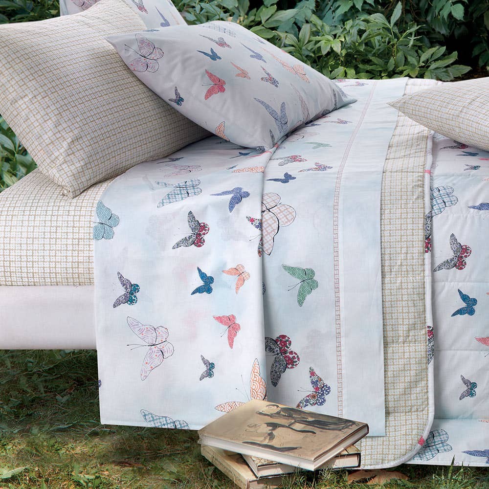 Farfalle completo letto 2 federe Farfalle completo letto 2 federe
