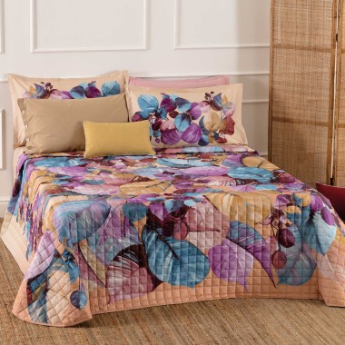 Equadora copriletto trapuntato fantasia