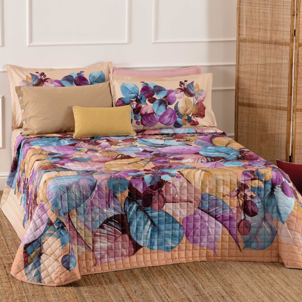 Equadora copriletto trapuntato fantasia