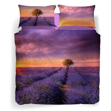 Lavender sunset completo letto coprilett