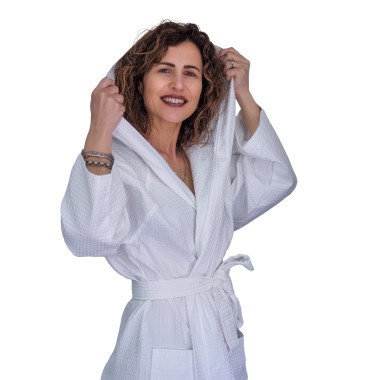 Il Nido – Accappatoio Unisex in Nido d’Ape di Cotone