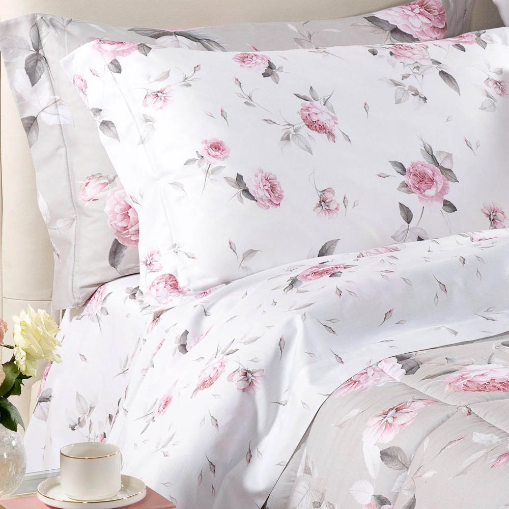Bella Rosa completo letto raso  2 posti