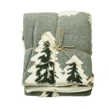 Land plaid wool effect 130x160