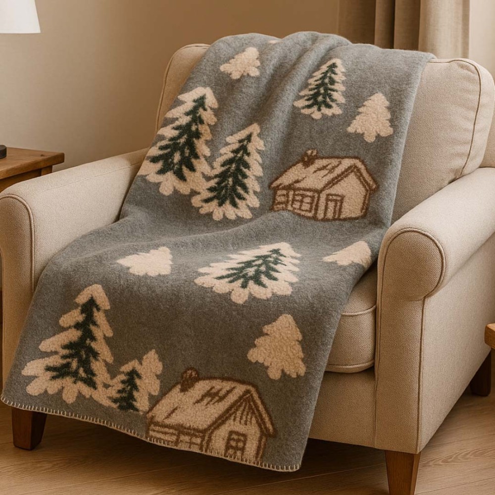 Land plaid wool effect 130x160