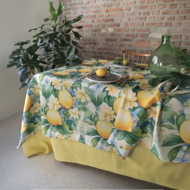 Lemon tovaglia x 8 stampata Randi