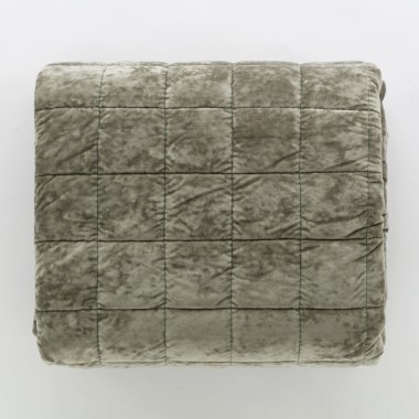 Trapunta matrimoniale Selina in velluto stropicciato