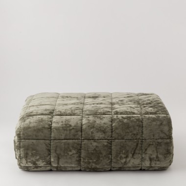 Trapunta matrimoniale Selina in velluto stropicciato