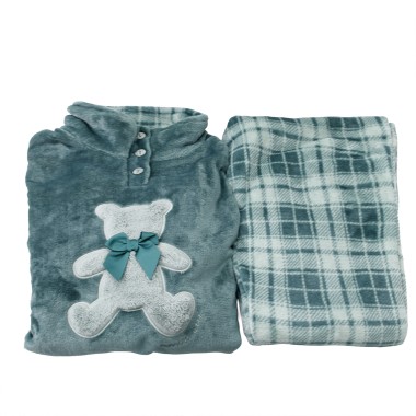 9380 Pigiama coral fleece pantalone