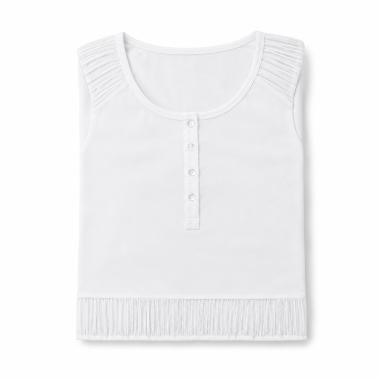 Camicia da Notte Estiva in Viscosa con Inserti Argento Amaluna