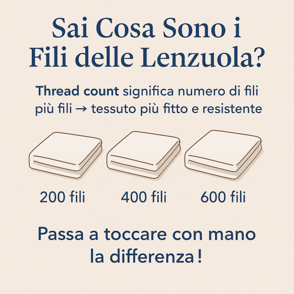 Thread Count e cm²: la verità sui fili delle lenzuola