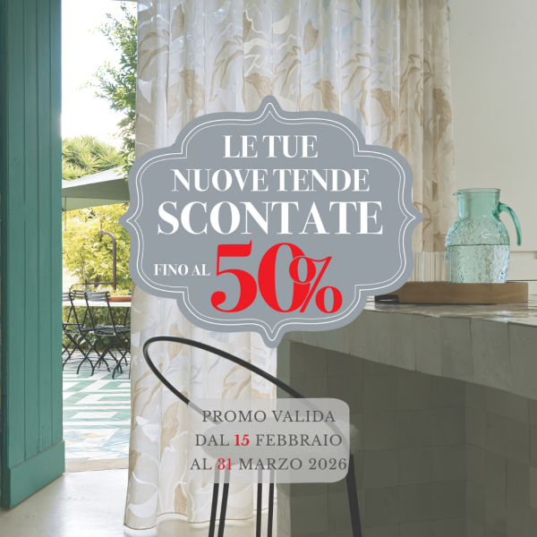 Promo Tende Via Roma 60 2026: sconti fino al 50% da Tessilbianco a Foggia